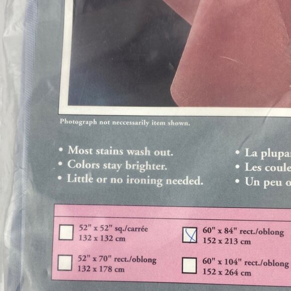 NEW Fabric Tablecloth Blue Gray 60 x 84 - Picture 6 of 10